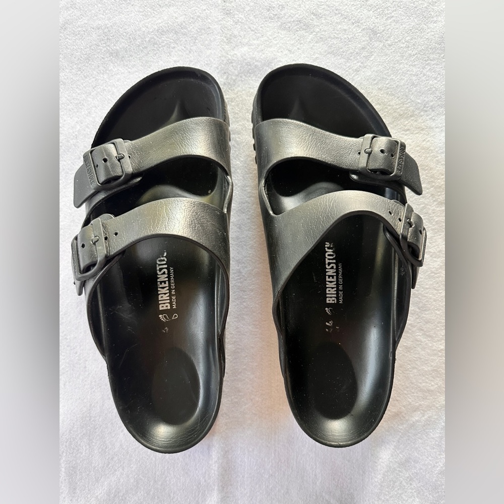 Birkenstock Charcoal Double-Strap Arizona Essentials Sandals